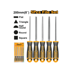 INGCO-Steel File Set 5pcs/set-available-at-ESSCO Barbados