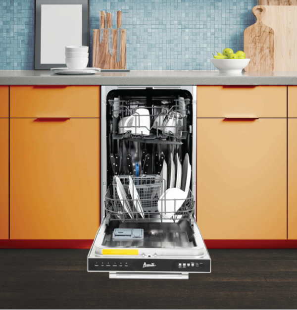 Avanti 18in Dishwasher - [Steel Interior] scene open door available at ESSCO