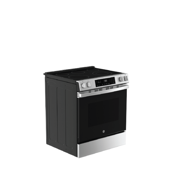 Shop GE 30in Slide in 5 Element Electric Range with front controls available at ESSCO Barbados