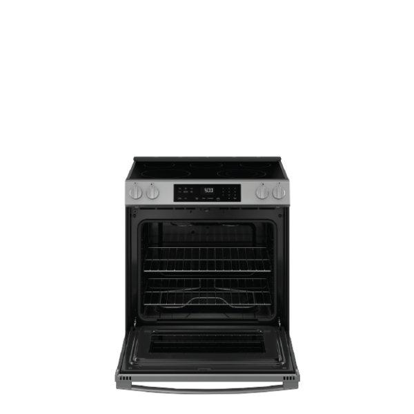 Shop GE 30in Slide in 5 Element Electric Range with front controls available at ESSCO Barbados