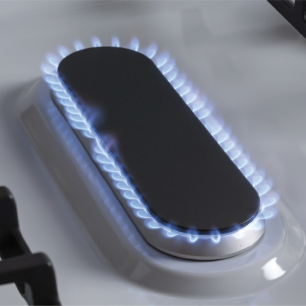 GE 30in White Gas Range oval burner available at ESSCO Barbados